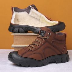 DescriptionProduct ID: MS2081064Upper Material: CowhideOutsole Material: RubberHeel Type: FlatHeelToe Type: RoundToe Style:Casual. Fashion.SimpleSeason: Autumn.WinterGender:Male Occasion:Outdoor Activities. Daily. Weekend.Office. DatingFunction: Wear-Resistant. Non-Slip. ThermalClosure Type: Lace-UpPackage included:1 * pair of shoes(without box)Size Information: Tag Size US UK EU Length Width 39 6.5 5.5 38 24.3cm |9.5'' 9.1cm |3.6'' 40 7.5 6.5 39 24.8cm |9.7'' 9.3cm |3.7'' 41 8 7 41 25.3cm |9.9' Winter Walking, Baby Boy Jackets, Skirt And Sneakers, Mens Boots Fashion, Winter Walk, Mens Snow Boots, Pointed Toe Boots, Boots Winter