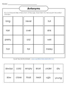 worksheet for beginning and ending sounds in the form of an antonys word