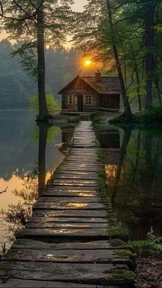 Calm Aesthetic Pictures, A Cabin In The Woods, Beautiful Scenery Photography, Beautiful Scenes, Image Nature, A Cabin