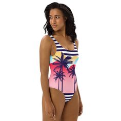 This one-piece swimsuit for all figures will bring out your best features. Enjoy the smooth fabric and the flattering design, and show it off by the sea or pool! • 82% Polyester, 18% Spandex• Chlorine-resistant fabric • Cheeky fit with a scoop neckline and a low scoop back • Zig-zag stitching • Double-layer front Sweat Workout, Yoga Capris, Swimsuits For All, Compression Leggings, Yoga Shorts, Charlotte Nc, By The Sea, Biker Shorts, Zig Zag