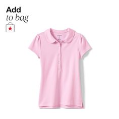 in stock Girls School Uniform, Girls School, Peter Pan Collar, Knit Cotton, Short Girls, Lands End, Peter Pan, Polo Shirt, Buy Online