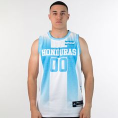 Combine your love of basketball by copping a Honduras Custom Basketball Jersey. Customize your own name and number on the jersey! It infuses breathable polyester with sweat-wicking technology to help keep you cool and dry whether you’re burning up the court or just keeping it casual around town. Don't sleep on this unique basketball jersey, available now at Jersey Nation while stock lasts!- Custom Honduras Basketball Jersey- Fully Sublimated Graphics: Team, Name, Number, logo- 100% polyester fab Collegiate Sleeveless Jersey For Sports Events, Collegiate Sleeveless Sports Jersey, Collegiate Style Sleeveless Jersey For Sports Events, Sleeveless Jersey With Team Name, Sleeveless Jersey With Team Logo For Sports Events, Breathable Team-colored Sleeveless Jersey, Team-colored Sleeveless Breathable Jersey, Sleeveless Jersey With Letter Print For Team Events, Sleeveless Letter Print Jersey For Team Events