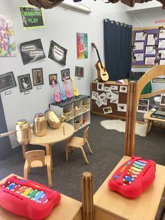 a room filled with lots of toys and furniture