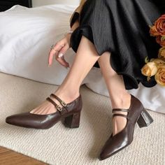 CHIKO Shanika Square Toe Block Heels Mary Jane Shoes