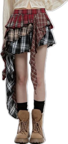 Fitted Red Skirt With Patchwork, Checkered Mini Skirt, Festival Trends, Grunge Vibes, Festival Style, Korean Street Fashion, Lace Mini Dress, Jeans For Sale, Y2k Fashion