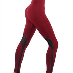 Awesome Just In! Burgundy Black Mesh Detail Workout Leggings, With Four Way Stretch,Moisture Wicking And Flat Seems For Extra Comfort. Perfect For The Gym, Yoga, Running, Weightlifting Or Every Day Wear! Sizes Available S-M And L-Xl. Other Colors Available. Purple High Stretch Breathable Yoga Pants, Compressive Mesh Yoga Tights, Compression Tights With Mesh Back For Yoga, High Stretch Mesh Yoga Pants For Gym, Compressive Mesh Leggings For Gym, Purple High Waist Stretch Activewear, Compressive Mesh Leggings For Workout, Compressive Mesh Workout Leggings, Purple Stretch Sportswear Leggings