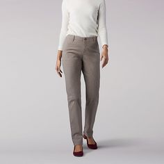 Lee Women's Relaxed Fit Straight Leg Pants (All Day ) (Size 12 Slim) Elegant Straight Jeans For Workwear, Mid-rise Cotton Dress Pants For Work, Relaxed Fit Mid-rise Dress Pants For Work, Mid-rise Relaxed Fit Dress Pants For Work, Straight Bottoms For Office Wear In Fall, Business Casual Straight Dress Pants With Relaxed Fit, Casual Straight Hem Dress Pants, Elegant Ankle-length Jeans For Workwear, Relaxed Fit Straight Work Pants