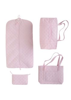 Quilted Luggage - Light Pink Pink Luggage Sets, Girls Luggage, Pink Luggage, Baby Luggage, Pink Cosmetics, Pink Quilts, Pink Tote Bags, Pink Tote, Pretty Bags