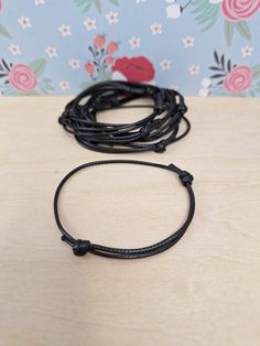 Ideal for all bracelet making, add your own charms and beads. These are Waxed Polyester Cords For Bracelet Making, anklet making and so mush more, They are 1.5mm thick and have adjustable Pull Cord making it easy for all sizes.  Quantity 5xpcs 10xpcs Also available in White https://littlejemsuk.etsy.com/listing/1790950223 Size: about 40~70mm inner diameter;  Waxed cord: about 1.5mm in diameter. Delivery Royal Mail 2nd Class Delivery upgrades available at the checkout Adjustable Nickel-free Black Charm Bracelet, Minimalist Adjustable Black Charm Bracelet, Minimalist Black Adjustable Charm Bracelet, Adjustable Jewelry, Jewellery Making, Bracelet Making, Royal Mail, Anklets, Wax