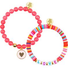 Add a pop of fun and coolness to your look with this unique set! Designed to bring a smile to your face, it's crafted with love from high-quality materials. Each set is ready to gift for any occasion. | Little Miss Zoe | Bracelet Set, Love (Multicolor, One Size) | Maisonette collects the best children’s products from around the world (unlike Zulily, Etsy, The Tot, Farfetch Kids, Childrensalon, Crate and Kids, Kohls, Wayfair, Buy Buy Baby, Nordstroms, Mini Boden, J.Crew Factory, or PotteryBarn Ki Little Miss Bracelets, Set Love, Girl Trends, Boy Accessories, Gift Bundles, Shop Jewelry, Buy Buy, House On A Hill, Buy Buy Baby