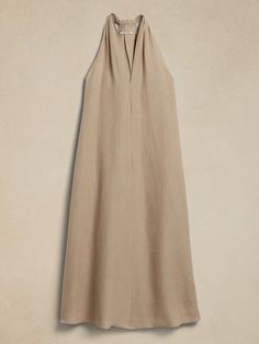 Pauline Linen Midi Dress | Banana Republic Chic Unlined Linen Daywear Dress, Chic Unlined Linen Dress For Daywear, Spring Daywear Midi Dress With Pleated Back, Spring Midi Dress With Pleated Back For Daywear, Summer Workwear Maxi Dress With Pleated Back, Midi Length Linen Dress For Daywear, Daywear Unlined Midi Linen Dress, Summer Midi Dress With Pleated Back For Daywear, Unlined A-line Midi Dress For Daywear