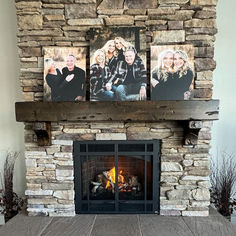 This is one of our most popular styles. We call it Durango! Rustic Mantle, Grey Fireplace, Rustic Fireplace Mantels, Shelf Vintage, Mantel Surround, Rustic Mantel, Fireplace Shelves, Brick Fireplace Makeover, Vintage Craftsman