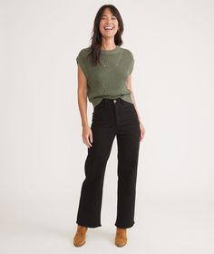 Bridget Slim Wide Leg Crop – Marine Layer Flare Pant, Marine Layer, Utility Pants, Work Clothes, Cropped Cardigan, Pair Of Pants, Retro Look, Raw Edge, Flare Pants