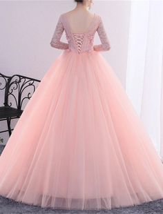 Ball Gown Quinceanera Dresses Princess Dress Performance Quinceanera Floor Length Long Sleeve V Neck Polyester with Crystals Appliques Princess Style Gown For Quinceanera, Quinceanera Floor-length Dresses With Corset Back, Fitted Princess Dress For Quinceanera, Princess Gown With Sweetheart Neckline, Long Sleeve Ball Gown For Quinceanera And Prom Season, Princess Style Quinceanera Dress For Debutante Ball, Princess-style Fitted Gown For Quinceanera, Princess Style Fitted Gown For Quinceanera, Prom Tulle Dress With Lace-up Back