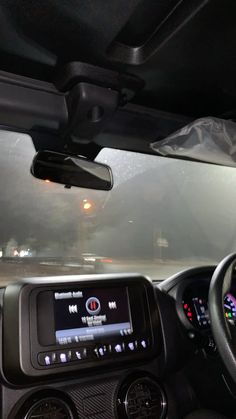 the dashboard of a car with an electronic display