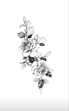 a black and white drawing of flowers on a white background with the word love written below it