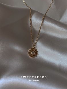 Product Details + Care - 18K Gold Dipped Over Brass - Brass: Copper + Zinc Alloy - 1 Necklace - Wipe Clean - Imported Dimensions - Chain is approximately 16" Have a question? Please message info@shopsweetpeeps.com and our support team will get back to you in 48 hours. Dainty Gold Necklace, Silver Jewelry Pendant, Gold Dipped, Coin Necklace, Dainty Earrings, Support Team, Custom Necklace, Gold Pendant Necklace, Dainty Necklace