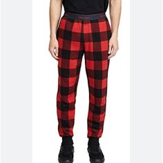 New Without Tags. Super Fleecy And Warm Buffalo Plaid Pj Pants With Elasticized Waist And Black Cuffs St Ankle. Tagged Size Xl (Size 16-18) 100% Polyester. Casual Winter Sleep Bottoms, Cozy Black Bottoms For Pajama Party, Casual Winter Sleepwear With Elastic Waistband, Casual Winter Bottoms For Pajama Party, Casual Sleep Bottoms For Fall, Casual Fall Sleep Bottoms, Cozy Red Loungewear Bottoms, Red Winter Sleep Bottoms, Plaid Pj Pants