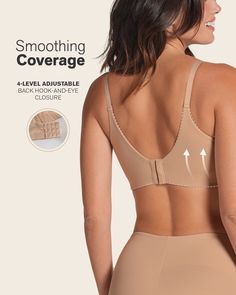 Este brasier de alto cubrimiento en sisa y espalda y de total comodidad, es el favorito de muchas mujeres ya que estiliza los rollitos de los laterales de la sisa y la espalda, creando una silueta más armónica ¡te encantará cómo lucirán tu busto y tu espalda bajo tus blusas o camisetas! Sus copas son suaves y livianas, de muy buen cubrimiento para que tu busto esté siempre en su lugar y su varilla interno realza tu busto. Sus suaves varillas laterales te dan mejor ajuste y evitan que tu bra se e