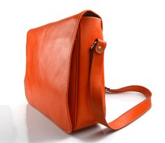 Men's leather bag shoulder bag genuine leather messenger orange business document bag women executive bag briefcase business bag post Item details: Exterior: Materials: Genuine Italian hand-buffed calf leather. Best vegetable tanned leather making our handbags the most durable and weather resistant. Zip pocket on the back Flap Inside: Coated in leather, washable and very durable. Flap covered piglet natural (suede), obtained by leather Grinding of the surface layer that takes on a velvety appear Exterior Materials, Executive Woman, Leather Making, Document Bag, Briefcase For Men, Mens Leather Bag, Business Bag, Leather Briefcase, Leather Messenger