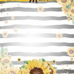 sunflowers and striped background with the word sunshine on it's bottom corner