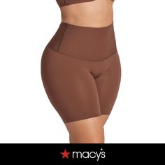 in stock Fitted Seamless Brown Bottoms, Solid Shapewear Bottoms With Built-in Shorts, Stretch Brown Bottoms With Built-in Shorts, Solid Color Shapewear Bottoms With Built-in Shorts, Solid Compressive High-waisted Shorts, High Waist Compression Shorts With Wide Waistband, High-waist High-stretch Shorts With Contoured Waistband, Fitted Brown Shapewear Bottoms, Workout Bottoms With Built-in Shorts And Shaping Fit