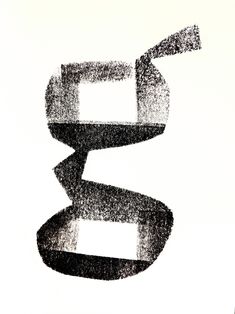 a black and white drawing of an abstract object