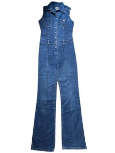 "An amazing iconic late 90's Miss Sixty designer long denim flared jumpsuit. A real 70's hippie inspired piece. Fits a size 6 uk. The length is 152cm. The waist is 72cm. The label says 28\" but definitely more of a 26\". In excellent condition. Feel free to ask any questions.  All items are sent tracked and signed for worldwide" Flared Jumpsuit, Flared Denim, 70s Hippie, Flare Jumpsuit, Miss Sixty, Late 90s, Denim Flares, Denim Jumpsuit, Boho Hippie