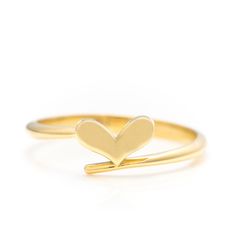 14k Solid Gold Dainty Heart Ring, Real Gold Heart Band, Premium Love Ring For Her, Handmade Fine Jewelry By Selanica 💙 The ring material is 14k solid gold, should not be confused with gold plating or filling. It will never tarnish or fade over time. We're offering the finest quality in solid gold jewelry. 💙 Our jewelry is handcrafted with love and great care at San Francisco Bay! All of our items are 14k stamped for authenticity. You will receive them exactly as pictured.  💙 Quick shipping - Your order will be handcrafted and shipped in a few days. 🎁 They are delivered in a nice jewelry box, ready to be presented as a precious gift. 💙 We also design and make custom orders. We work with diamonds and all types of gemstones. Please don't forget to add us to your favorites. Thank you for Adjustable Yellow Gold Stackable Rings For Valentine's Day, Adjustable Heart-shaped Stackable Yellow Gold Rings, Adjustable Yellow Gold Rings For Valentine's Day, Heart Shaped Yellow Gold Stackable Promise Rings, Gold Heart-shaped Stackable Rings Fine Jewelry, Gold Rings With Heart Charm For Mother's Day, Gold Heart Stackable Rings Fine Jewelry, Gold Heart Shaped Stackable Rings Fine Jewelry, Gold Heart-shaped Stackable Rings In Fine Jewelry Style