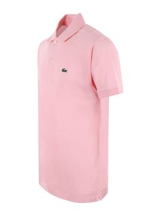 Lacoste polo shirt in light pink cotton piqué. Ribbed collar. Short sleeve. Closure with 2 buttons. Front logo. Classic fit. Size in photo 3 French (S) 100% cottonComposition: 100% Cotton French Clothing Brands, René Lacoste, Crocodile Logo, Burberry Shop, Lacoste Polo Shirts, French Outfit, Versace Shop, Lacoste Polo, Pink Cotton