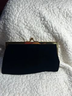 Small black clutch handbag with gold kiss lock closure 2 interior compartments  Bienen - Davis vintage formal Classic Formal Wallets With Gold-tone Hardware, Formal Gold Wallets With Gold-tone Hardware, Formal Gold Wallet With Gold-tone Hardware, Elegant Rectangular Wallets With Fold Over Clasp, Classic Clutch Wallet With Gold-tone Hardware, Classic Formal Bag With Gold Clasp, Classic Formal Bags With Gold Clasp, Elegant Evening Wallets With Gold-tone Hardware, Elegant Clutch Wallet With Fold Over Clasp