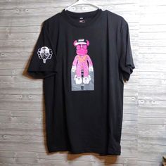 Pink Purple Bear Anime On Front And Sleeve. Gas Mask On Sleeve. New With Out Tags. Nice Shirt And Quality Material Urban Purple Cotton T-shirt, Urban Style Purple Cotton T-shirt, Urban Purple Short Sleeve T-shirt, Pink Hip Hop Style Cotton T-shirt, Casual Purple T-shirt For Streetwear, Purple Front Print Top For Streetwear, Purple Graphic Print Hip Hop Tops, Urban Style Purple Short Sleeve T-shirt, Purple Cotton Hip Hop Tops