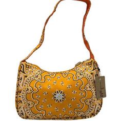 Bandana Paisley Print Small Shoulder Handbag / Hobo Bag - Nwt - Classic Print In A Lightweight Comfy Carry Shoulder Bag - Bag Is Self Standing When Full - Gold Zipper Close At Top - Interior Is Plain Black With One Zip Pouch - New In Manufacturers Packaging - Approx Size: 8.5"L X 5.5"H X 3"W - Other Colors Available Search "Bandana" In My Closet - We Are A Smoke Free Boutique Snake Skin Bag, Tan Handbags, Brown Leather Bag, Yellow Leather, Louis Vuitton Shoulder Bag, Hobo Handbags, Zip Pouch, Shoulder Handbag, Plain Black