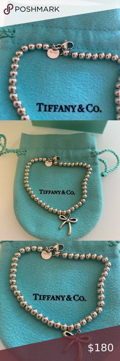 Beaded Bracelet Stack, Tiffany Co Jewelry, Tiffany And Co, Jewelry Pouch, Bracelet Stack, Bead Bracelet, Tiffany & Co., Infinity Bracelet, Beaded Bracelet