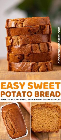 easy sweet potato bread with brown sugar and spices