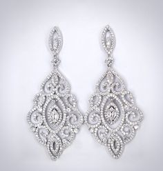 Shining brightly and quite eye-catching, this pair of earrings can complete the most sophisticated of bridal looks. All it takes is a simple glance at this unique design to see its extremely classy look that makes a glamorous and feminine statement. Adorned with flawless cubic zirconia that captures the light from every angle with a perfectly translucent appeal, the earrings are rhodium/rose gold plated for a flawless finish which perfectly enhances the intricate detailing and conveys a modern t Bridal Drop Earrings, Bridal Earrings Drop, How To Look Classy, Bridal Looks, Wedding Earrings, Rose Gold Plates, Gold Finish, Wedding Jewelry, Crochet Earrings