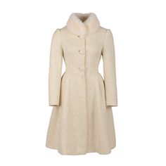 Loading... Woolen Dresses, Soft Classic, Dress Coat, Tweed Fabric, Tweed Dress, Feminine Aesthetic, Faux Fur Collar, Dress Set, Flared Skirt