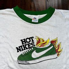 Premium Nike Vintage 1970s RARE T Shirt Mens L 70s Hot Nikes Blazer On Fire Basketball, Men clothing Nike Vintage, Nike Blazer, On Fire, Men Clothing, Vintage Nike, Vintage 1970s, 1970s, Fashion Clothing, Basketball