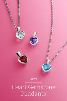 A classic James Avery design that was first introduced in 1984, this sterling silver pendant features a sparkling heart-shaped gemstone front and center. New Heart, James Avery, Heart Gemstone, White Sapphire, Stone Pendant, Sterling Silver Pendant, Bracelet Sizes, Stone Pendants, Gemstone Pendant