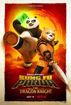 the poster for the upcoming movie, panda and the dragon knight is shown in this image