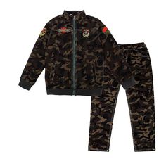 Get your little man ready to conquer the autumn season with this Boys Autumn Camouflage Long-Sleeve Jacket + Pants set. Made with soft, durable cotton and featuring a playful camo print, this casual outfit is perfect for any outdoor adventure. With a convenient zipper closure and a comfy turn-down collar, this set fits true to size and is sure to keep your little one looking cool and feeling cozy. Available in sizes 5-6y and 7-14y. Estimated Delivery Time 24 days-excluding weekends and holidays Kids Fashion Clothes, Toddler Boy Outfits, Autumn Season, Sleeve Jacket, Long Sleeves Jacket, Toddler Girl Outfits, Newborn Girl, Camo Print, Outdoor Adventure