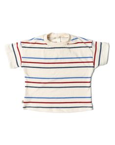 boxy tee - americana stripe Everyday Horizontal Stripe Short Sleeve T-shirt, Everyday Crew Neck T-shirt With Vertical Stripes, Relaxed Fit Cotton Top With Striped Hem, Everyday Cotton Tops With Striped Hem, Casual Cotton Tops With Striped Hem, Everyday Tops With Striped Collar And Relaxed Fit, Summer T-shirt With Striped Hem And Short Sleeves, White Horizontal Stripe T-shirt For Summer, Summer Short Sleeve T-shirt With Striped Hem