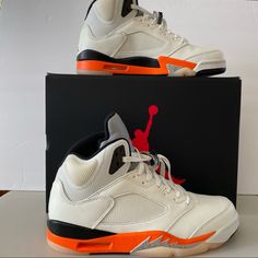 Bnib!!! Jordan Retro 5 “Shattered Blackboard” Size: 9 Color:White/Multi-Color-Total Orange Blaze Released 10/2/21 Brand New Never Worn!!! Sold Out!!! White Jordan Shoes With Air Cushioning For Streetwear, White High-top Urban Jordan Shoes, Urban White High-top Jordan Shoes, White Urban Jordan Shoes With Boost Midsole, Jordan Retro 5, Jordan 5 Retro, Air Jordan 5 Retro, Air Jordan 5, Jordan 5