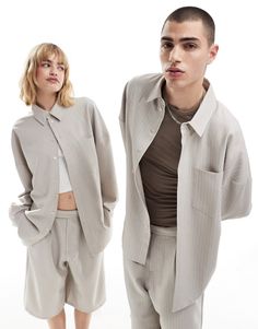 Shirt by COLLUSION Exclusive to ASOS Shorts sold separately Spread collar Button placket Chest pocket Long sleeves Oversized fit Unisex style Unisex Outfits, Kilt Skirt, Petite Shirts, Leggings Sale, Dress Bra, White Trainers, Maxi Dress Trend, Black Wrap Dress, Hoodies For Sale