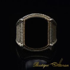 Square-Black-Aqeeq-Classic-Silver-Ring-2 Luxury Silver Open Signet Ring, Luxury Handmade Rings For Formal Occasions, Luxury Silver Signet Ring, Luxury Silver Rectangular Signet Ring, Luxury Silver Signet Ring With Gemstone, Luxury Handmade Silver Rings, Silver Men Rings, Onyx Silver Ring, Aqeeq Ring