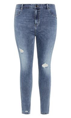 The Asha Nola Jean in mid wash is the perfect fit for your classic apple shape. Its high rise waist and skinny leg design will accentuate your figure, while the stretch cotton blend material offers maximum comfort. Add a hint of modern chic with its distressed rip detailing, making this style a surefire winner in fashion. Key Features Include: - Harley: The perfect fit for an hourglass figure - Belt looped waistband - High rise - Classic 5-pocket denim styling - Single button and fly fastening - Denim Styling, Apple Shape, Denim Chic, Leg Design, Plus Size Jeans, Modern Chic, Washed Jeans, City Chic, In Fashion