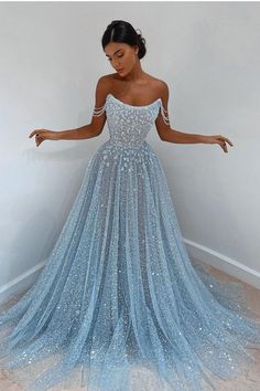 Blue Lace Prom Dress, Cheap Prom Dresses Online, Sparkle Prom Dress, Haine Diy, Strapless Evening Dress, Prom Dresses Long Lace, Stunning Prom Dresses, Dresses 2022, Tulle Evening Dress