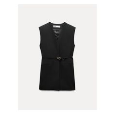 ZARA WOMAN COLLECTIONV-neck vest. Front false welt pockets. Adjustable self-belt with metal buckle. Side vents at hem. Interior lining. Front hidden button closure. Beauty Sale, Blazer Outfits, Zara Woman, Zara Women, Metal Buckles, Welt Pockets, Welt Pocket, Women Collection, Bags Women