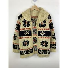 Used condition check dimensions before buying Pit to Pit: 19.5 Length: 26.5 Sleeve Length: 20.5 Broken Zipper E116 Cowichan Sweater, Broken Zipper, Heavy Knit, Zip Up Sweater, Saint Paul, Vintage 1950s, Sweater Outfits, Hand Knitting, Gender Neutral