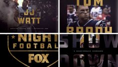 four different images of football players with the words'j d wattt, night football, and fox